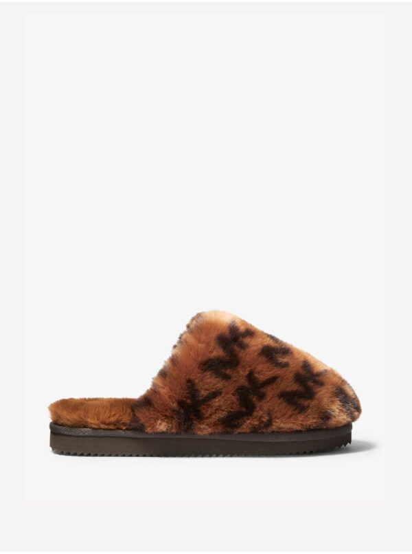 Brown women's patterned slippers Michael Kors Janis - Women's