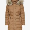 Brown women's quilted coat ONLY New Luna - Women's