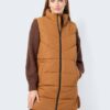 Brown women's quilted vest Noisy May Dalcon - Women's
