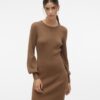 Brown women's sweater dress AWARE by VERO MODA Haya - Women's