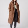 Brown women's winter coat with collar Wrangler - Women