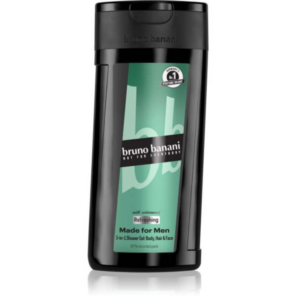 Bruno Banani Made for Men felfrissítő tusfürdő gél 3 az 1-ben uraknak 250 ml-Ár