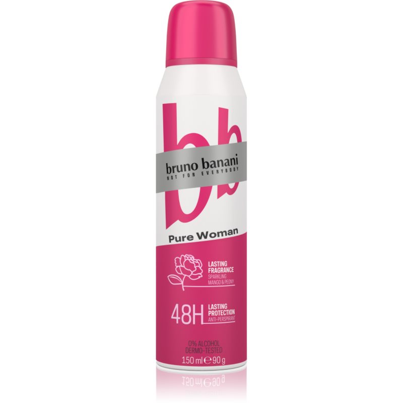 Bruno Banani Pure Woman Sparkling Mango & Peony izzadásgátló 48h hölgyeknek 150 ml-Ár