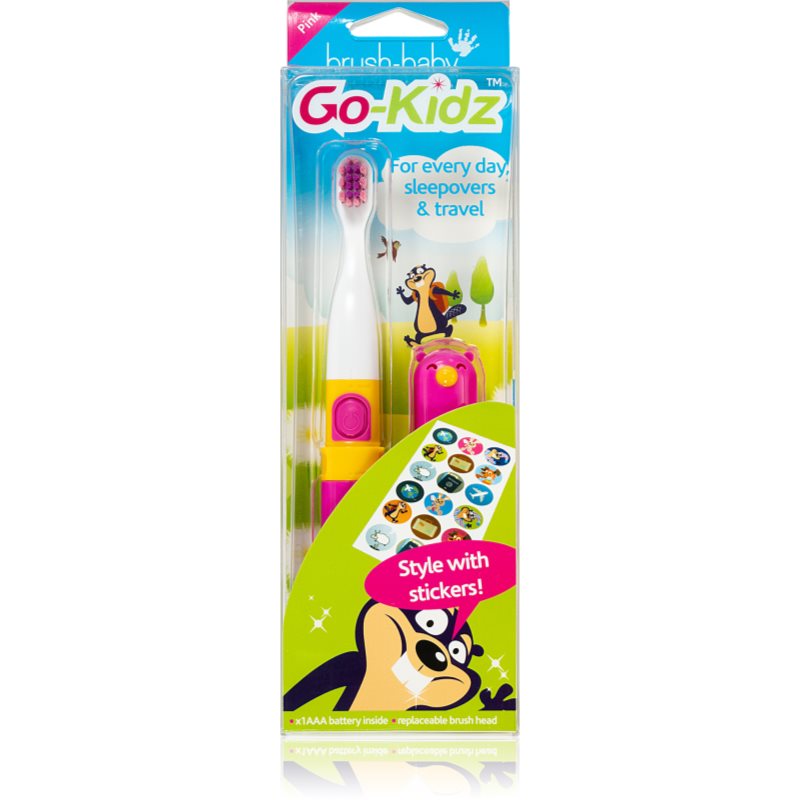 Brush Baby Go-Kidz akkumulátoros fogkefe 3 éves kortól Pink/Blue 1 db-Ár