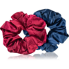 BrushArt Hair Large satin scrunchie set hajgumik Red & Blue-Ár