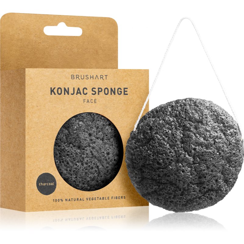 BrushArt Home Salon Konjac sponge gyengéd hámlasztó szivacs az arcra Charcoal 5 g-Ár