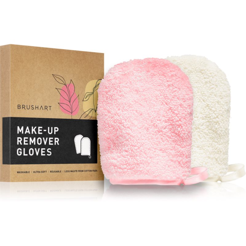 BrushArt Home Salon Make-up remover gloves arctisztító kesztyű PINK