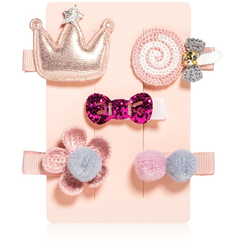BrushArt KIDS Little princess hair clip set hajtű Pink-Ár