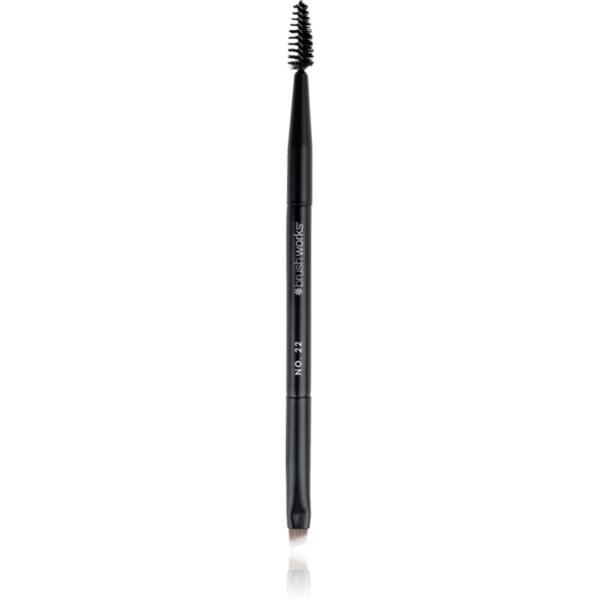 Brushworks Double Ended Brow Brush And Spoolie kétoldalas szemöldökecset NO. 22 1 db-ár