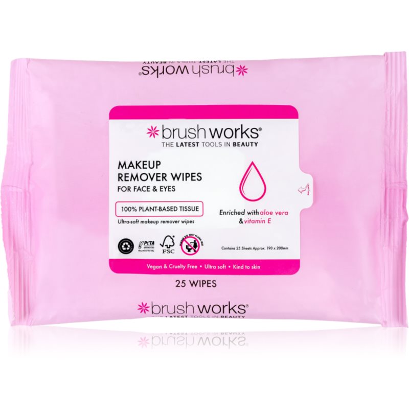 Brushworks Makeup Remover Wipes Sminkeltávolító kendők 25 db-Ár