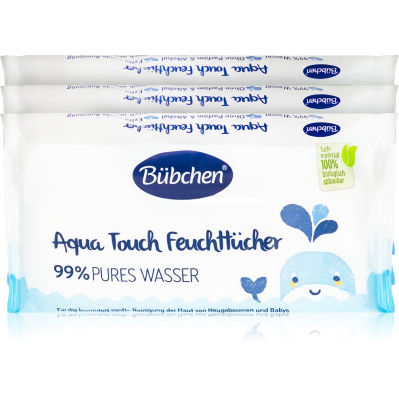 Bübchen Aqua Touch nedves törlőkendők gyermekeknek 3x48 db-Ár