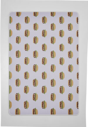 Burger Allover Desk Pad White/Multicolor