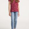 Burgundy Girls' Patterned T-Shirt Ragwear Violka - Girls
