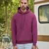 Burgundy Men's Hooded Sweat Fruit of the Loom