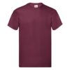 Burgundy Men's T-shirt Original Fruit of the Loom