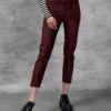 Burgundy Women's Cropped Slim Fit Diesel Jeans - Women's