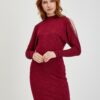 Burgundy Women's Sweater Dress with Necklines ORSAY - Ladies