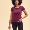 Burgundy Women's T-shirt Lady fit Original Fruit of the Loom