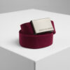 Burgundy canvas belts