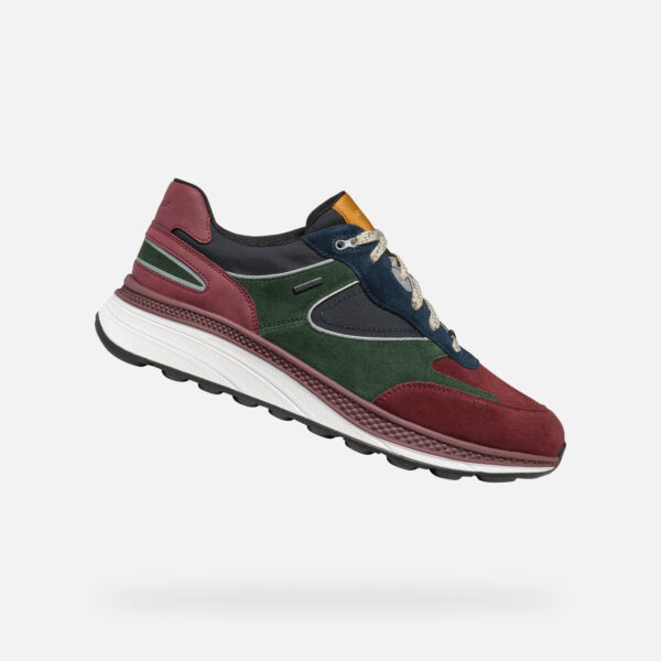 Burgundy men's sneakers Geox Spherica Actif X1 - Men's