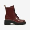 Burgundy women's ankle leather boots Camper - Women's