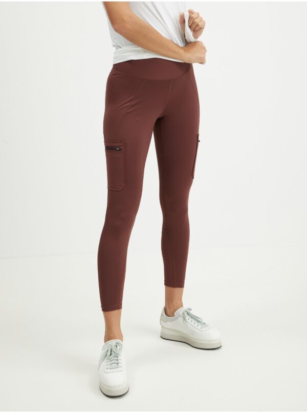 Burgundy women's leggings with pockets Wrangler - Women's