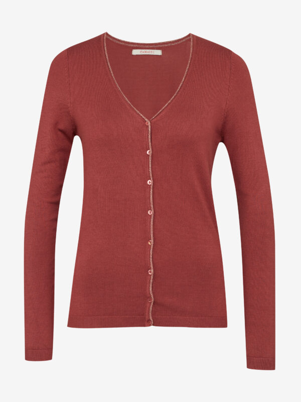Burgundy women's sweater CAMAIEU