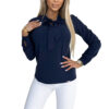 Business blouse with long sleeves and tie at the front Numoco