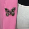Butterfly Brooch A-2-21-7 green + silver