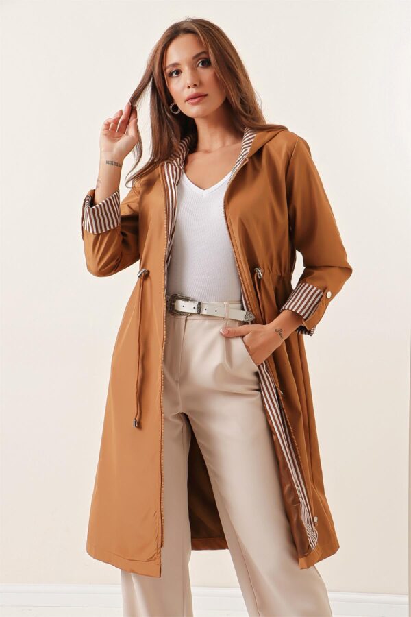 By Saygı Folded Sleeves Stripe