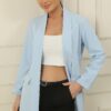 By Saygı Shawl Collar Lycra Long Jacket