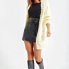 By Saygı Women's Ecru Sleeve Pompom Cardigan