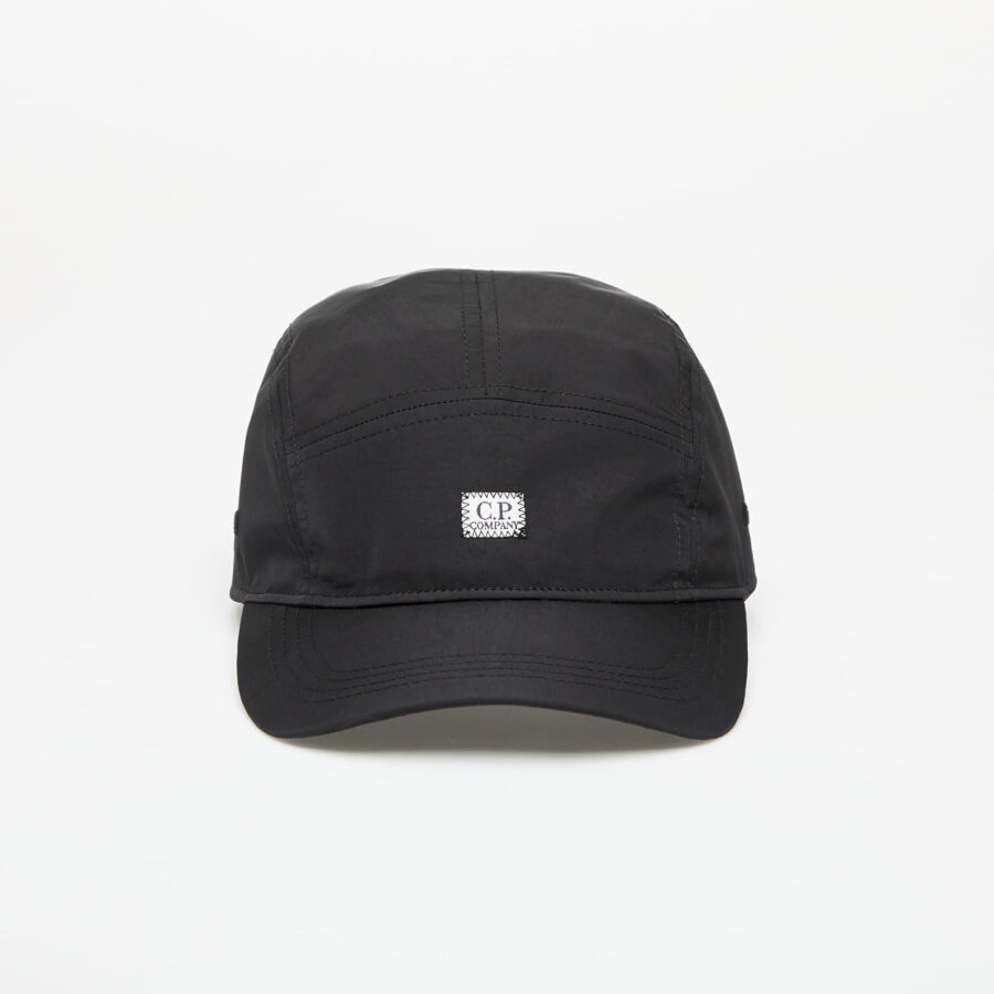 C.P. Company Chrome-R Panelled Cap Black Universal-alacsony-ár