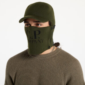 C.P. Company Extrafine Merino Wool Visor Neck Hat Green M-alacsony-ár
