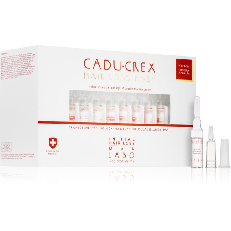 CADU-CREX Hair Loss HSSC Initial Hair Loss hajkúra férfiaknak kezdődő hajhullás ellen uraknak 40x3