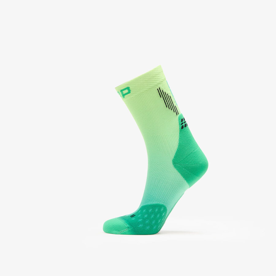 CEP Mid Cut Gradient Socks Green/ Lime Fade M-alacsony-ár