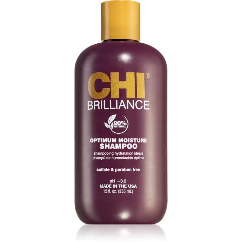 CHI Brilliance Optimum Moisture Shampoo hidratáló sampon a fénylő és selymes hajért 355 ml-Ár