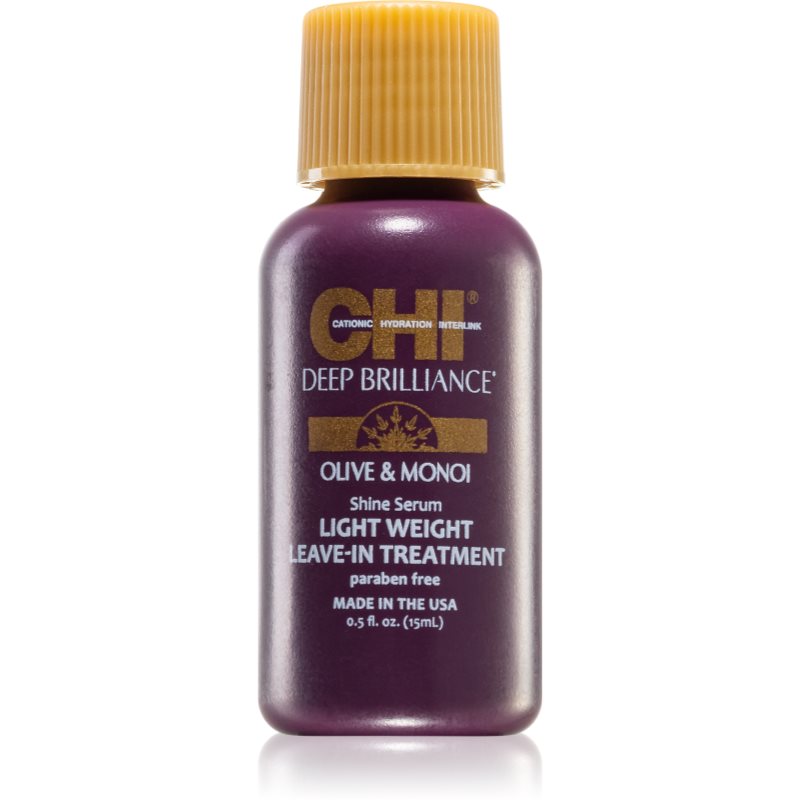 CHI Brilliance Shine Serum Lightweight Leave-in Ttreatment könnyű szérum a fénylő és selymes hajért 15 ml-Ár