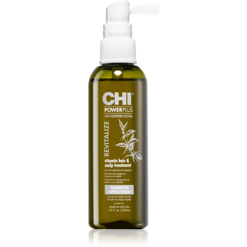 CHI Power Plus Revitalize erősítő öblítést nem igénylő ápolás a hajra és a fejbőrre 104 ml-Ár