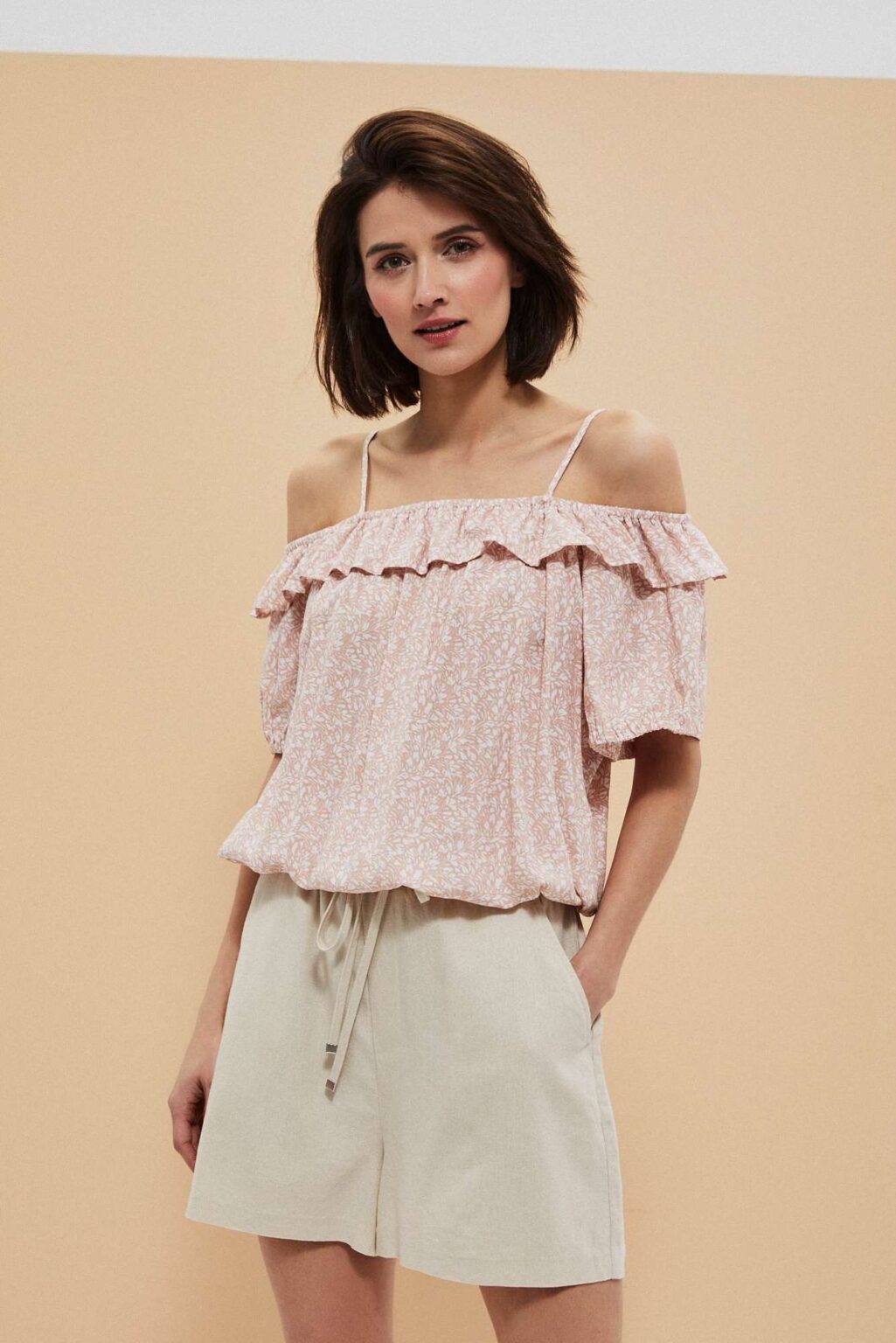 COLD ARMS SHIRT WITH FRILLS
