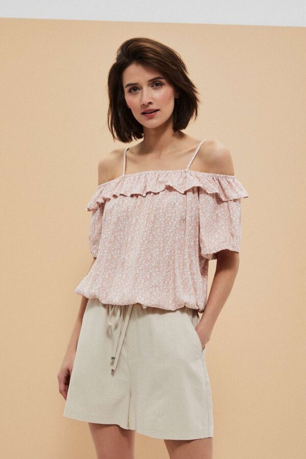 COLD ARMS SHIRT WITH FRILLS