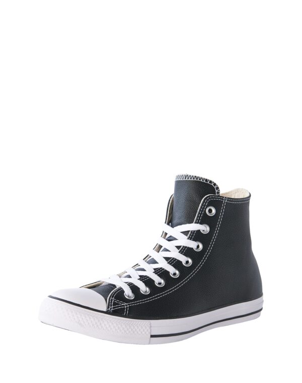 CONVERSE Magas szárú sportcipők 'CHUCK TAYLOR ALL STAR CLASSIC HI LEATHER'  fekete / fehér melír