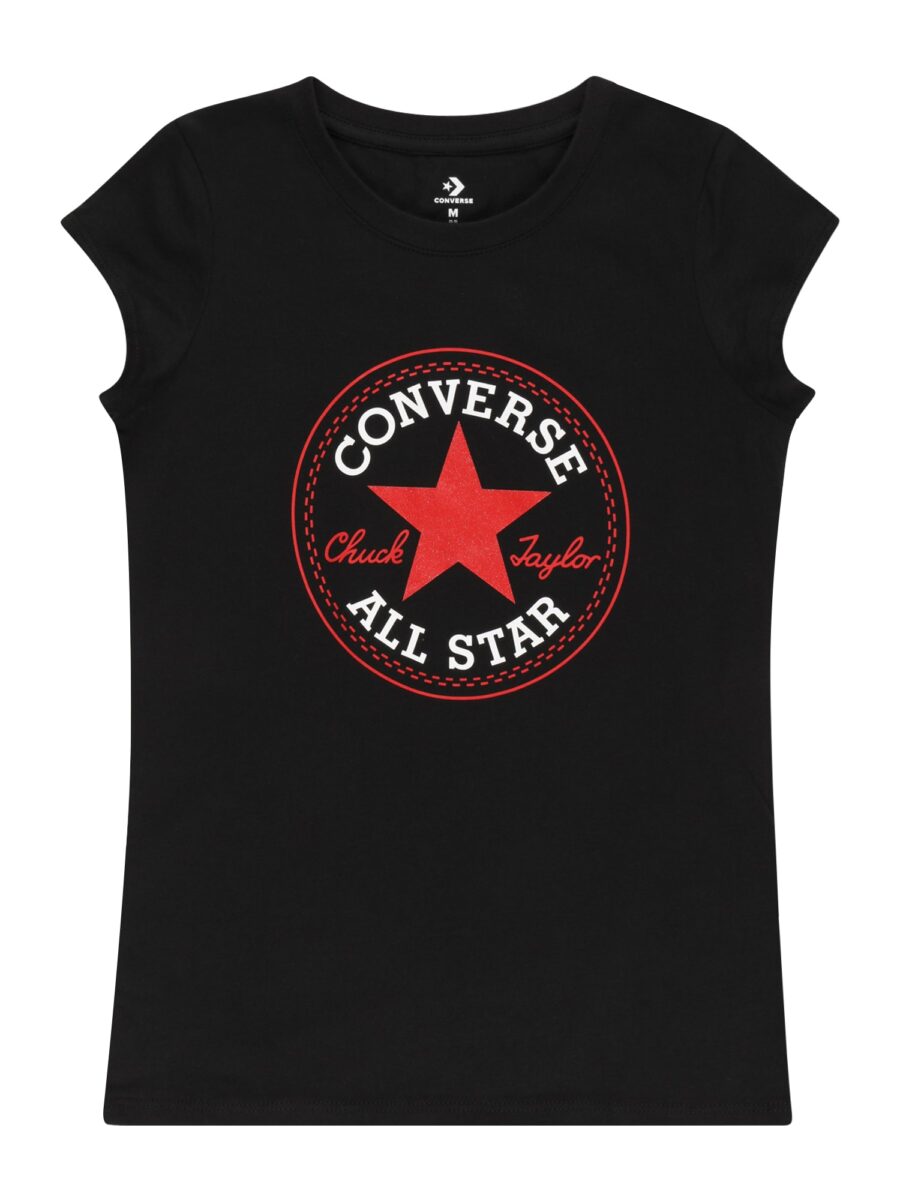 CONVERSE Póló  piros / fekete / fehér-hu