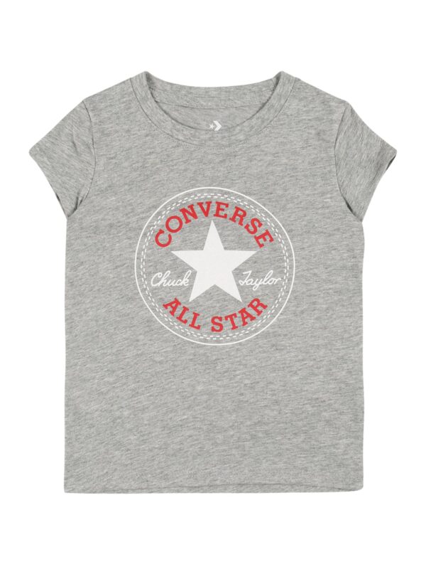 CONVERSE Póló  szürke melír / piros / fehér-hu