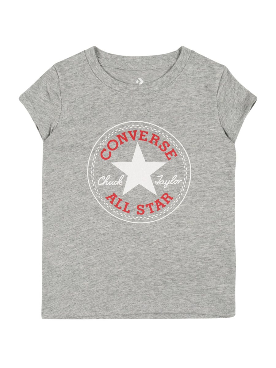 CONVERSE Póló  szürke melír / piros / fehér-hu