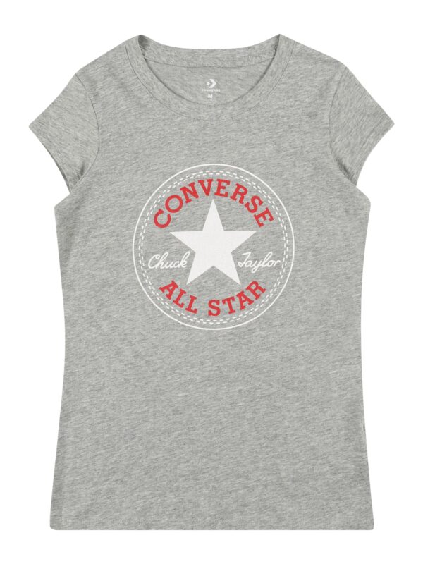 CONVERSE Póló  szürke / piros / fehér-hu