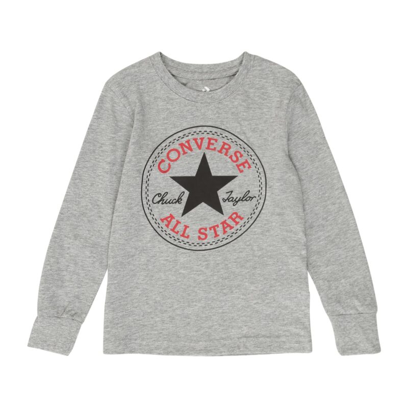 CONVERSE Póló  szürke / piros / fekete-hu