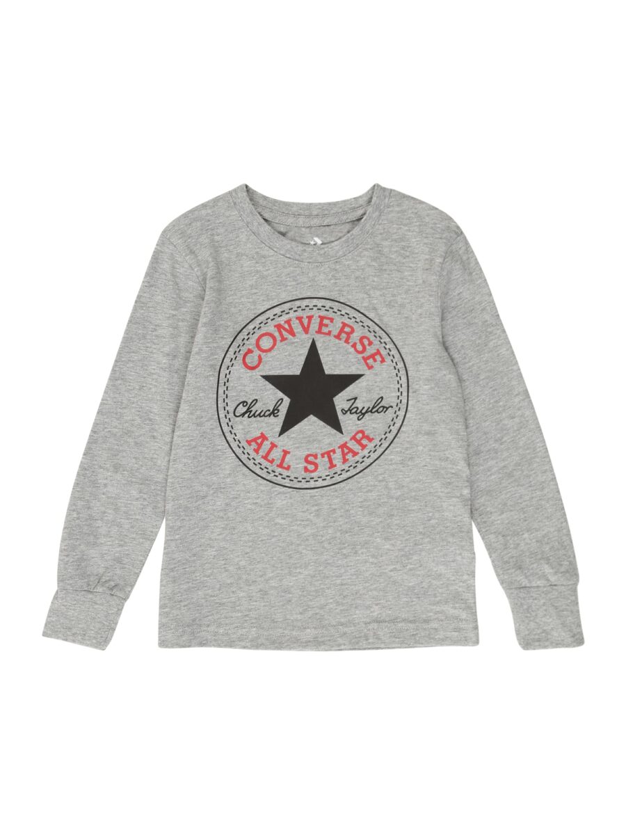 CONVERSE Póló  szürke / piros / fekete-hu