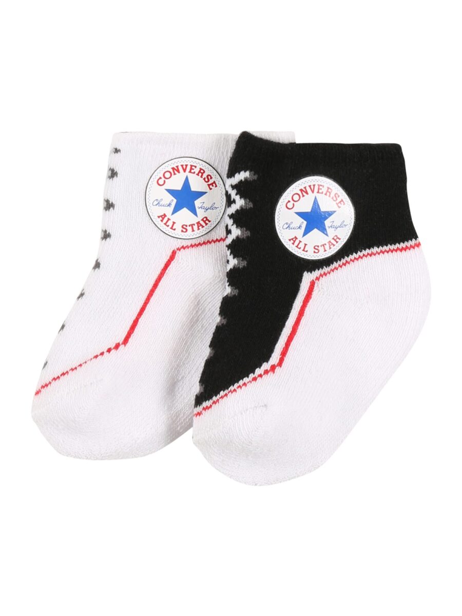 CONVERSE Zokni 'CHUCK'  sötétszürke / piros / fekete / fehér-hu