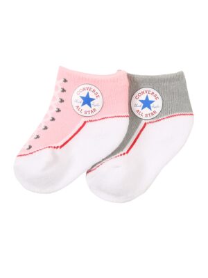 CONVERSE Zokni 'CHUCK'  szürke / rózsaszín / fehér-hu